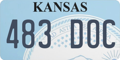 KS license plate 483DOC