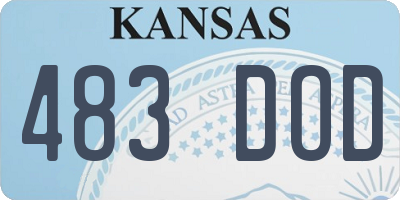 KS license plate 483DOD