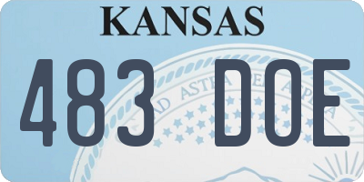 KS license plate 483DOE