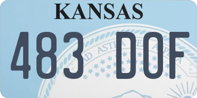 KS license plate 483DOF