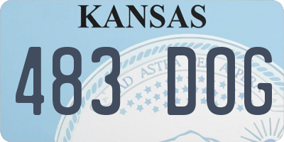 KS license plate 483DOG