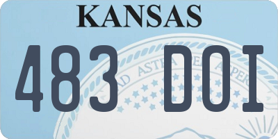 KS license plate 483DOI