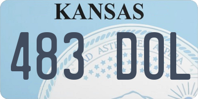 KS license plate 483DOL