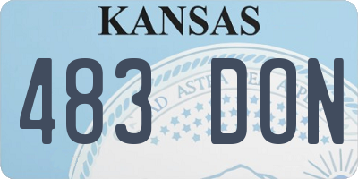 KS license plate 483DON