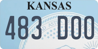 KS license plate 483DOO