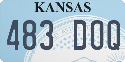 KS license plate 483DOQ