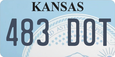 KS license plate 483DOT