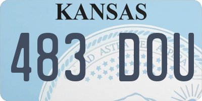 KS license plate 483DOU