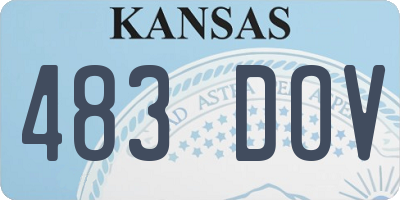 KS license plate 483DOV