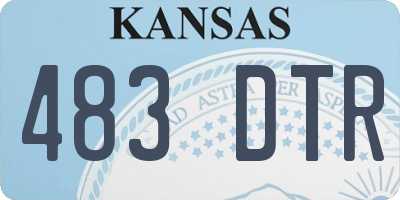 KS license plate 483DTR