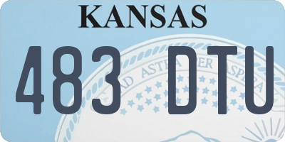 KS license plate 483DTU