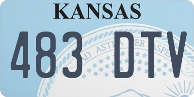 KS license plate 483DTV