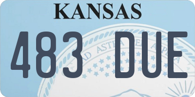 KS license plate 483DUE