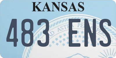 KS license plate 483ENS