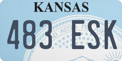 KS license plate 483ESK