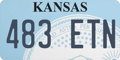 KS license plate 483ETN