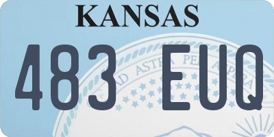 KS license plate 483EUQ