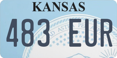 KS license plate 483EUR