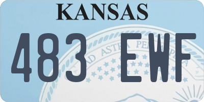 KS license plate 483EWF