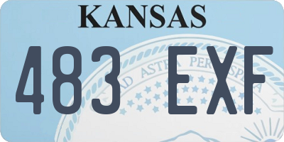 KS license plate 483EXF