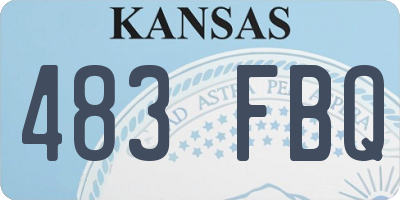 KS license plate 483FBQ