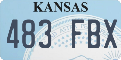 KS license plate 483FBX