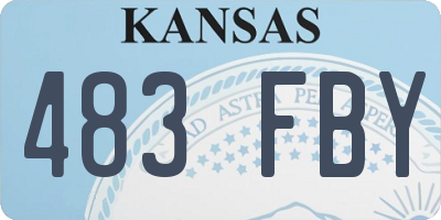 KS license plate 483FBY