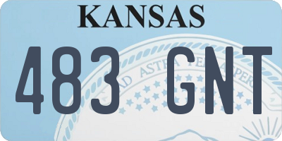 KS license plate 483GNT