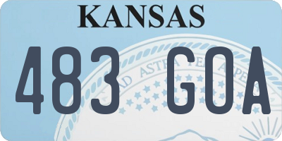 KS license plate 483GOA