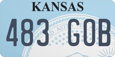 KS license plate 483GOB