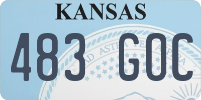 KS license plate 483GOC