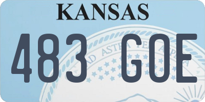 KS license plate 483GOE