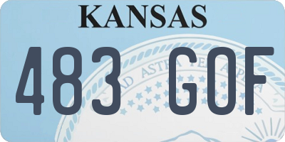 KS license plate 483GOF