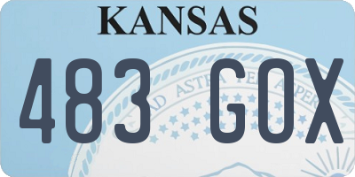 KS license plate 483GOX