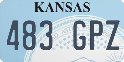 KS license plate 483GPZ