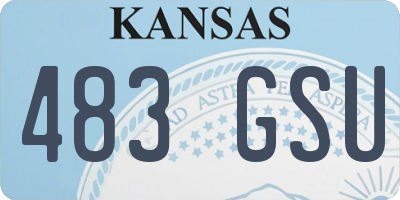 KS license plate 483GSU