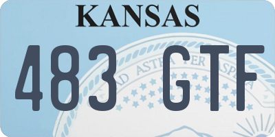 KS license plate 483GTF