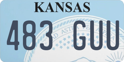 KS license plate 483GUU