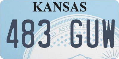 KS license plate 483GUW