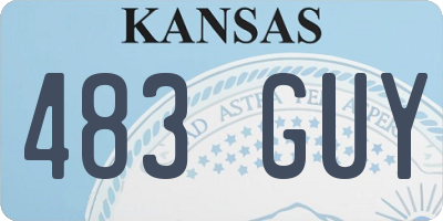 KS license plate 483GUY