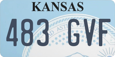 KS license plate 483GVF