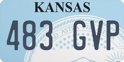 KS license plate 483GVP