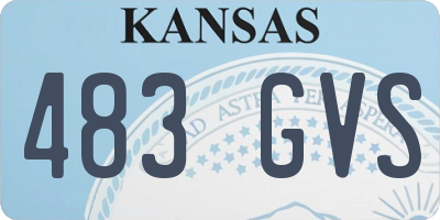 KS license plate 483GVS