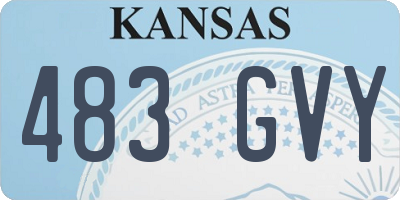 KS license plate 483GVY