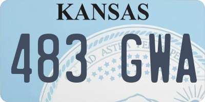 KS license plate 483GWA