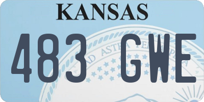 KS license plate 483GWE