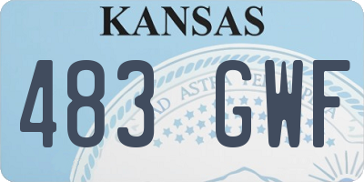 KS license plate 483GWF