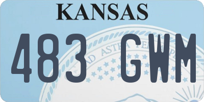 KS license plate 483GWM