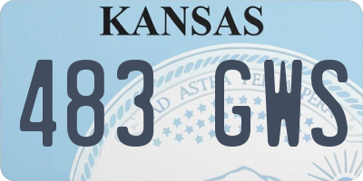 KS license plate 483GWS