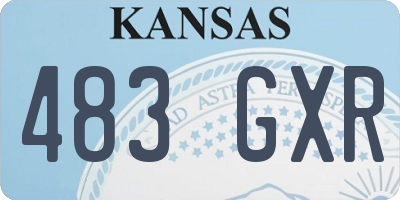 KS license plate 483GXR